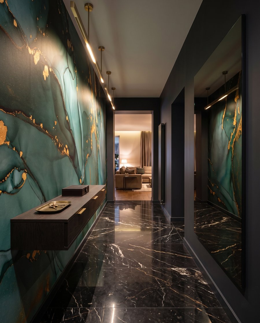 Crăpătură aurie în verde — interior 6