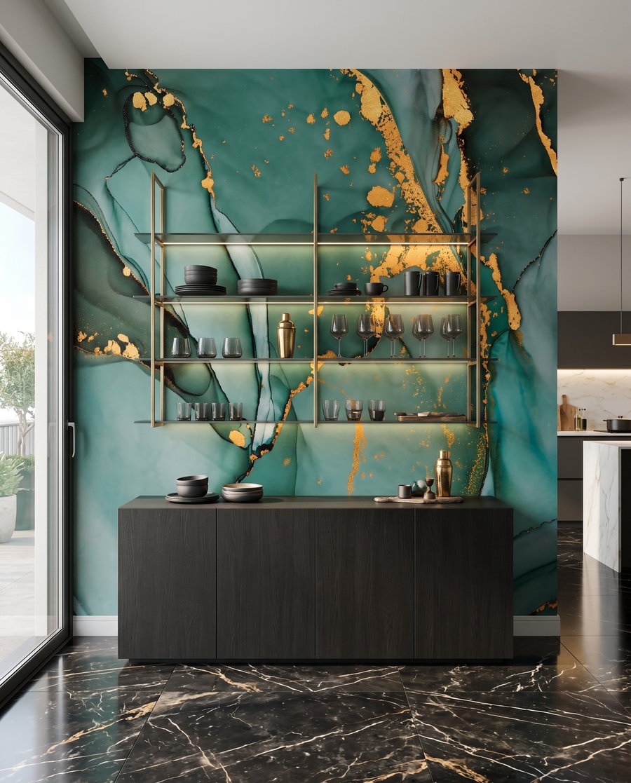Crăpătură aurie în verde — interior 7