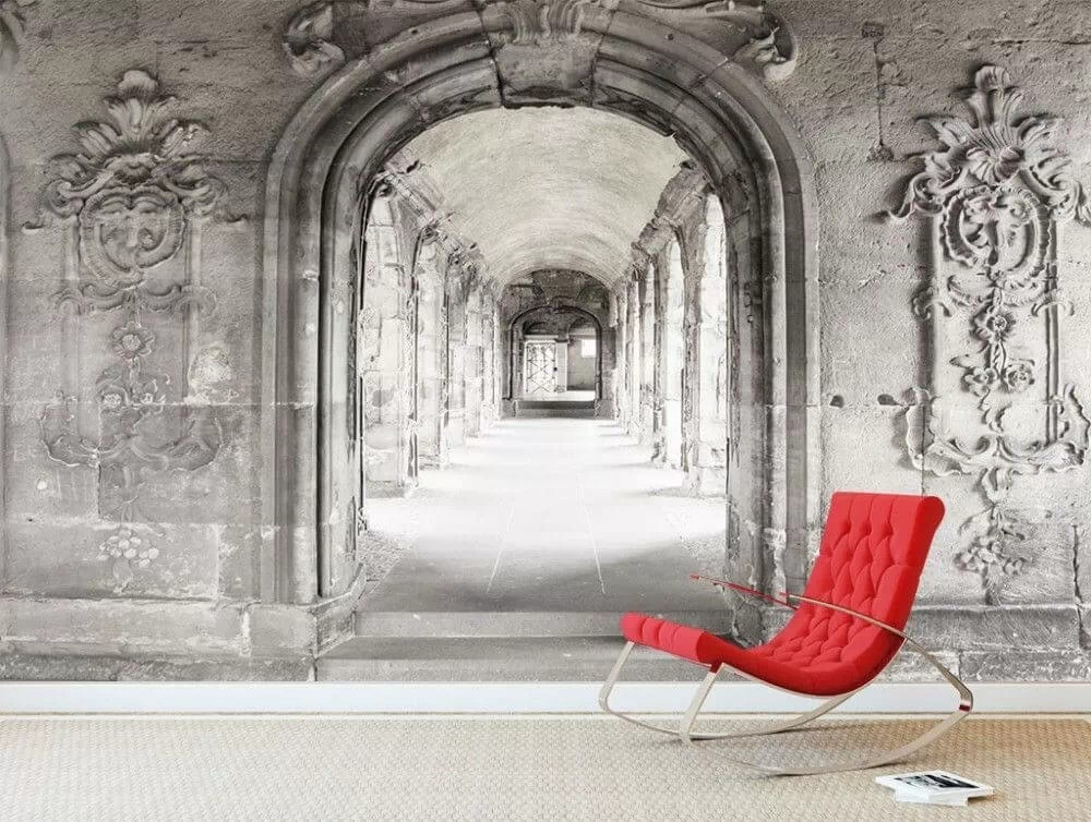 Coridor vechi cu arcade — interior 1