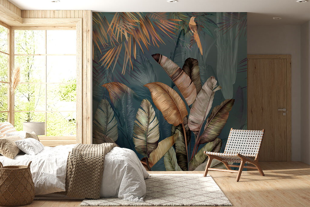 Frunze tropicale cu păsări — interior 5