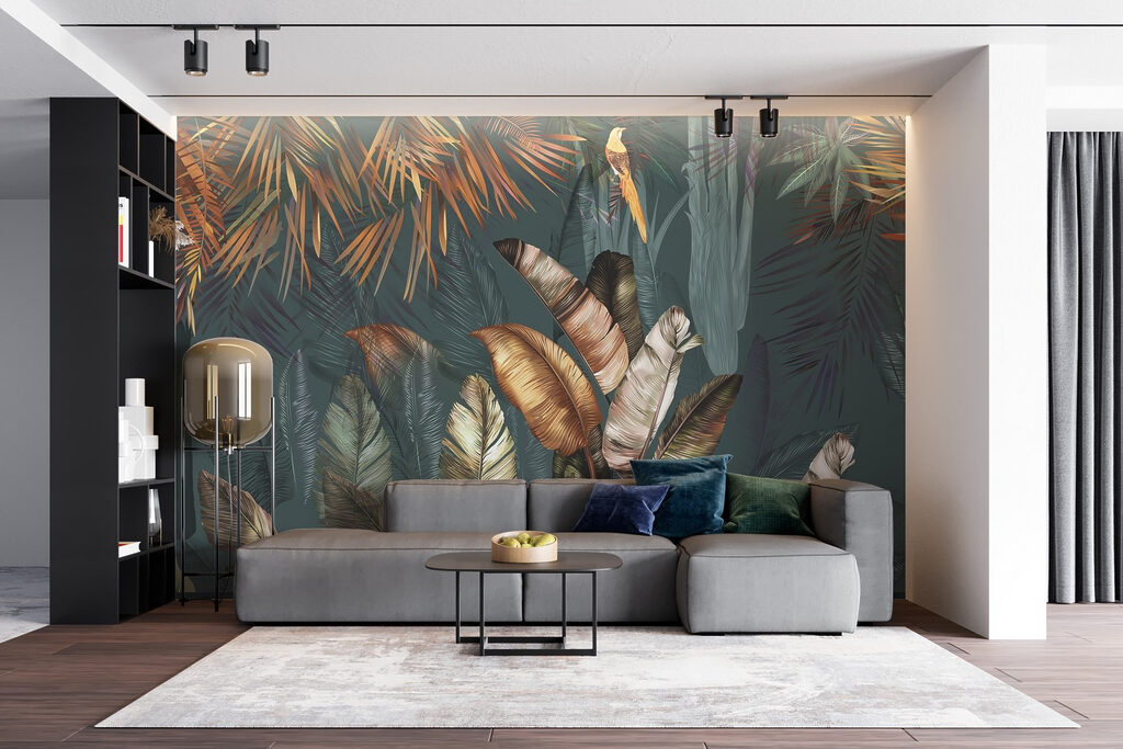 Frunze tropicale cu păsări — interior 7