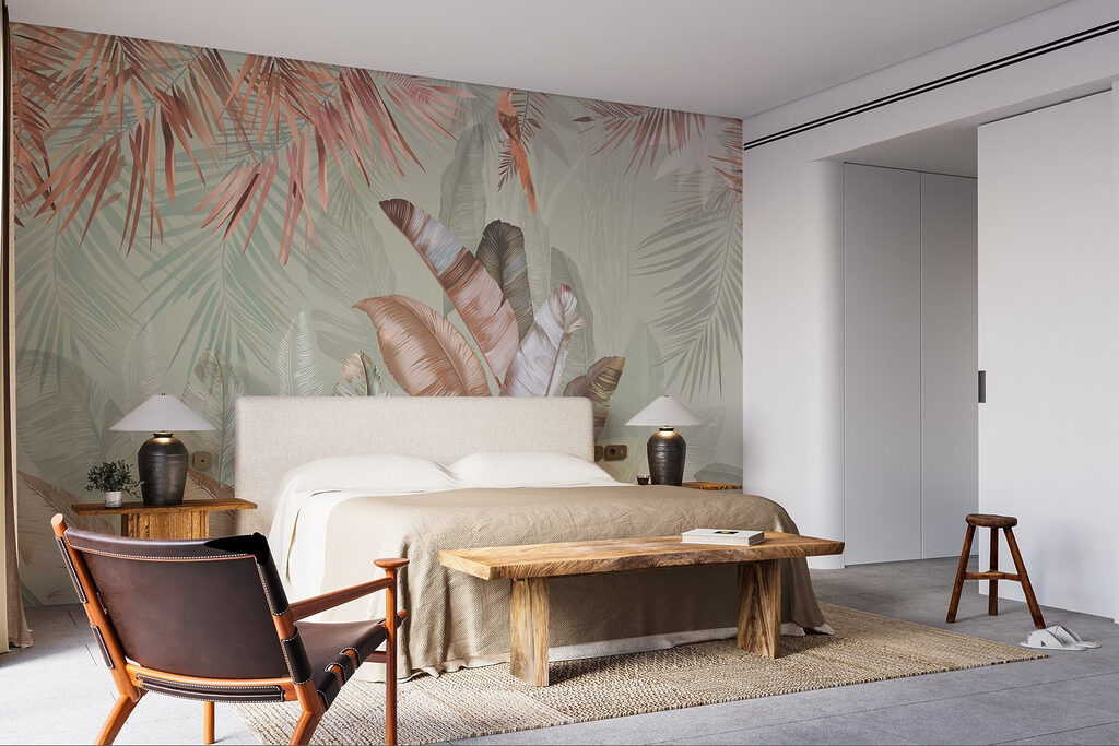 Frunze tropicale cu păsări — interior 6