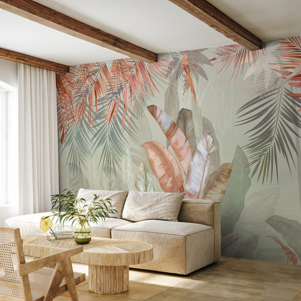 Frunze tropicale cu păsări — interior 7