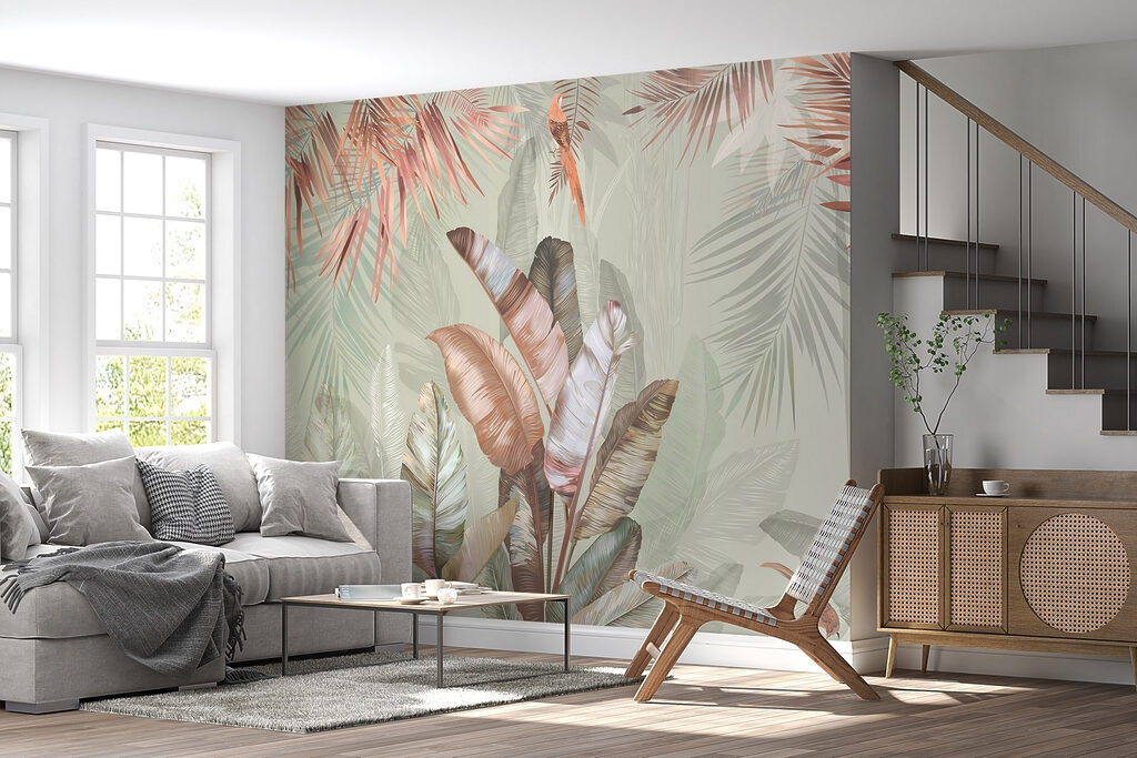 Frunze tropicale cu păsări — interior 9