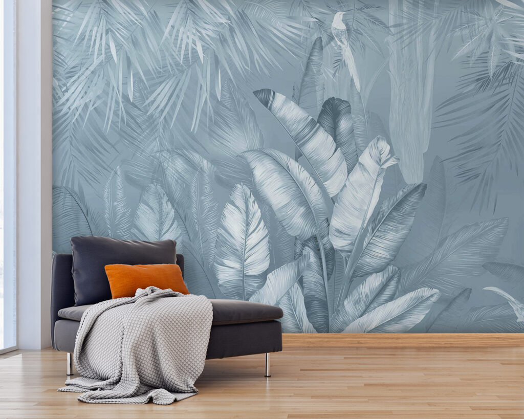 Frunze tropicale cu păsări — interior 3