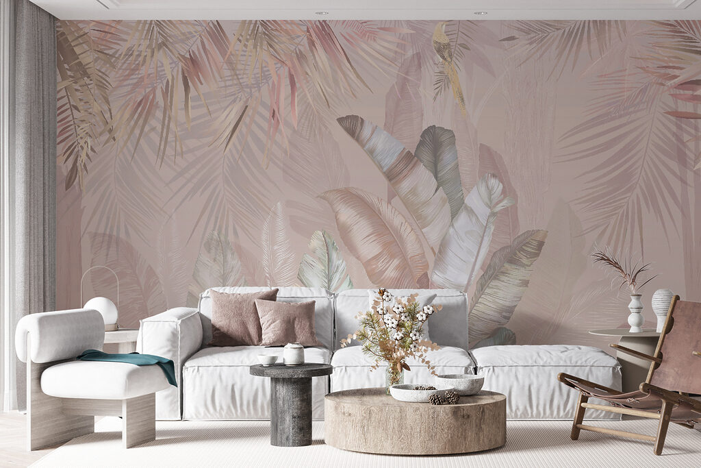 Frunze tropicale cu păsări — interior 6