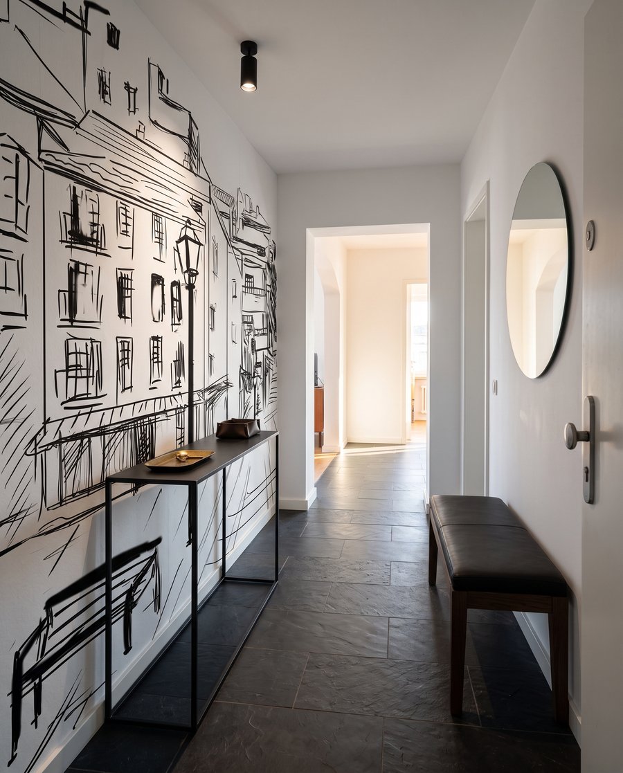 Stradă schițată — interior 6