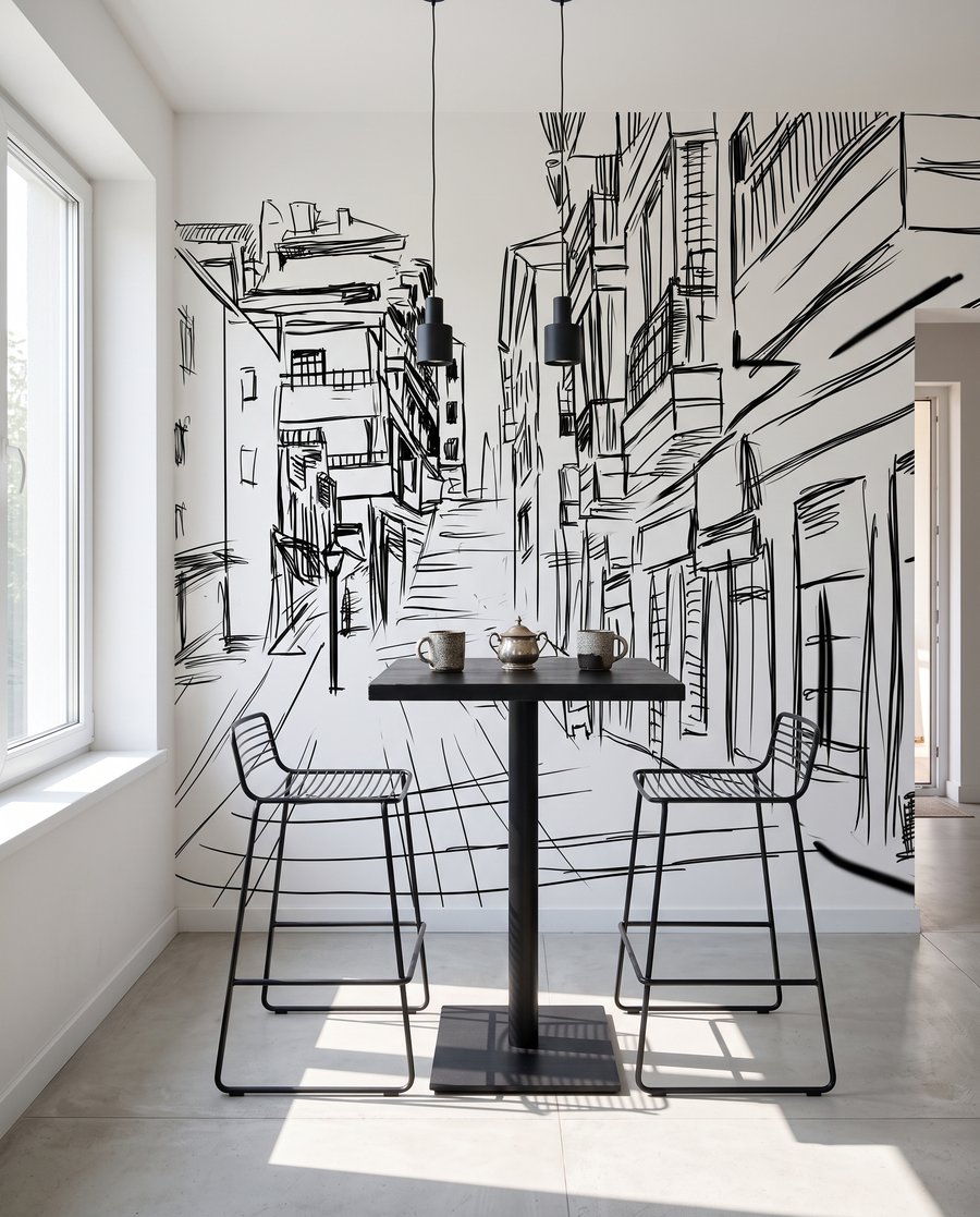 Stradă schițată — interior 7