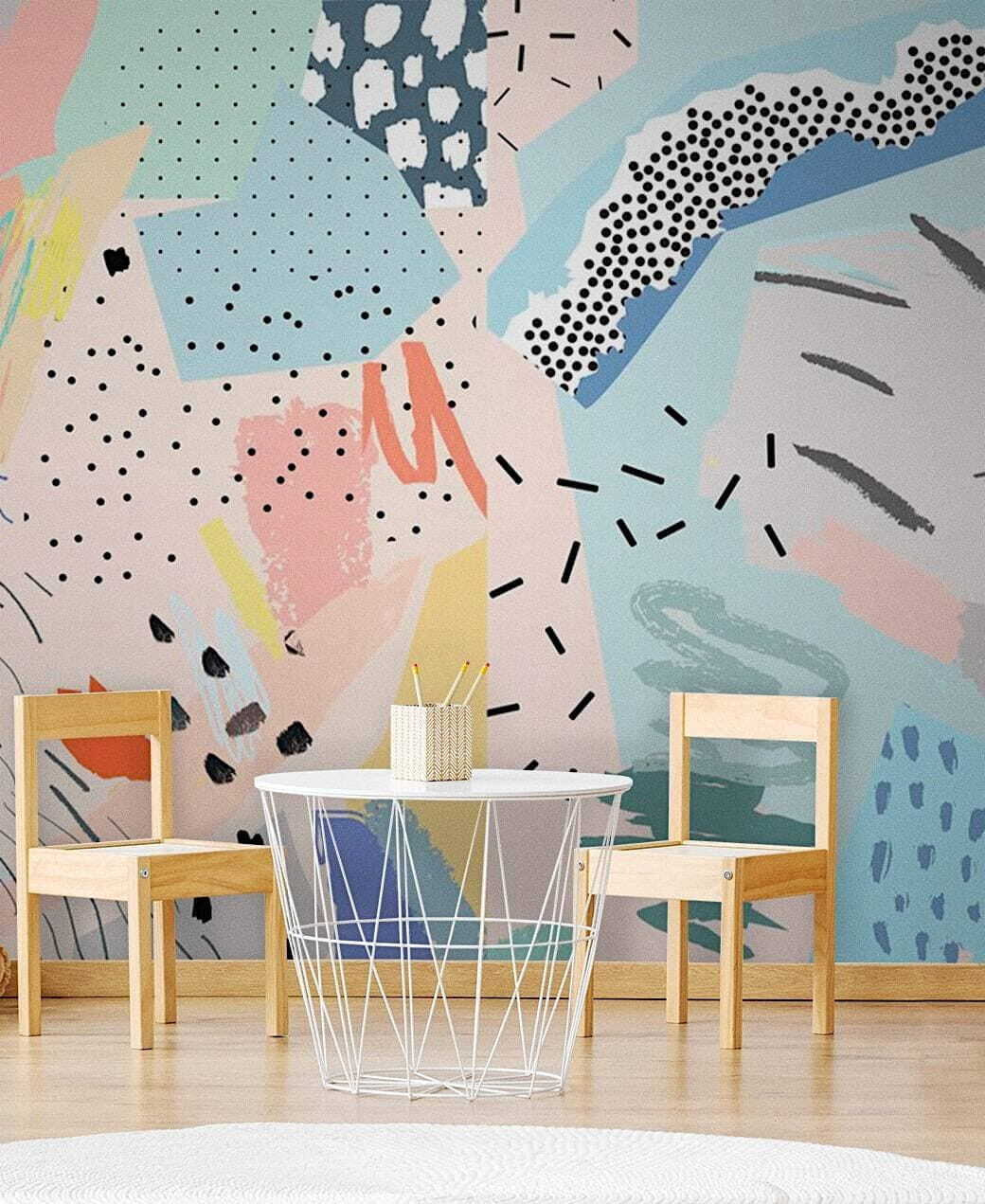 Pete pastelate și puncte — interior 1