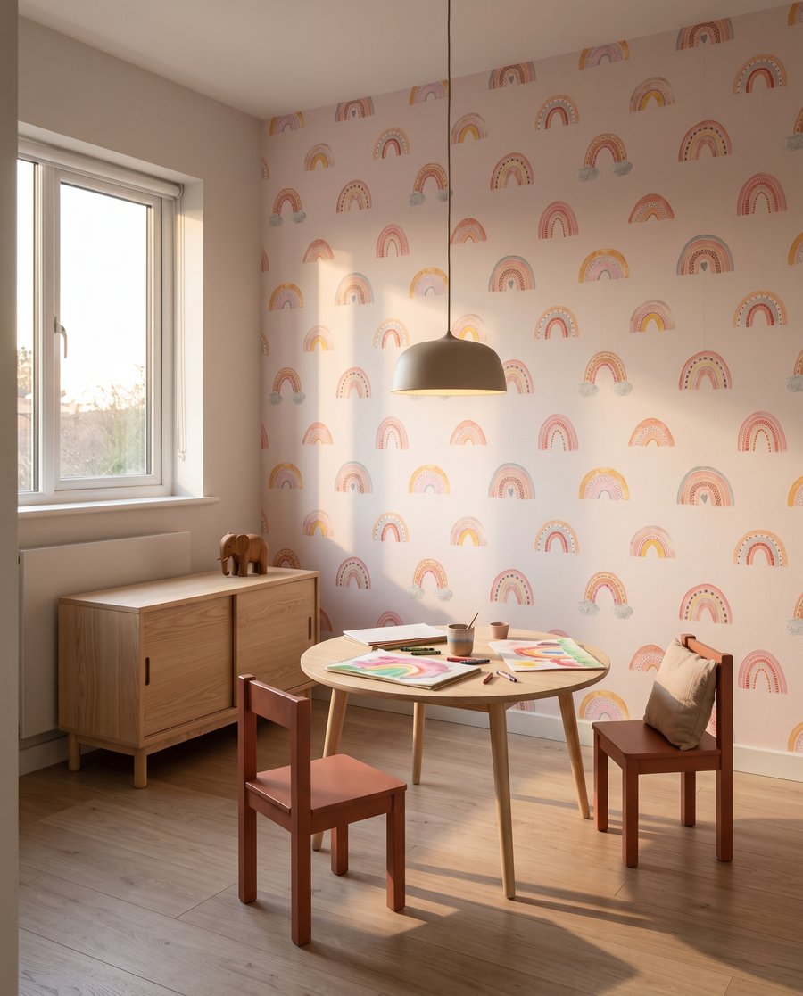 Curcubeie mici pe roz — interior 4