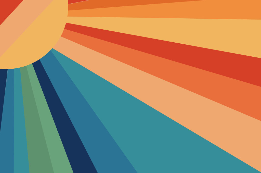 Raze de soare colorate — design complet