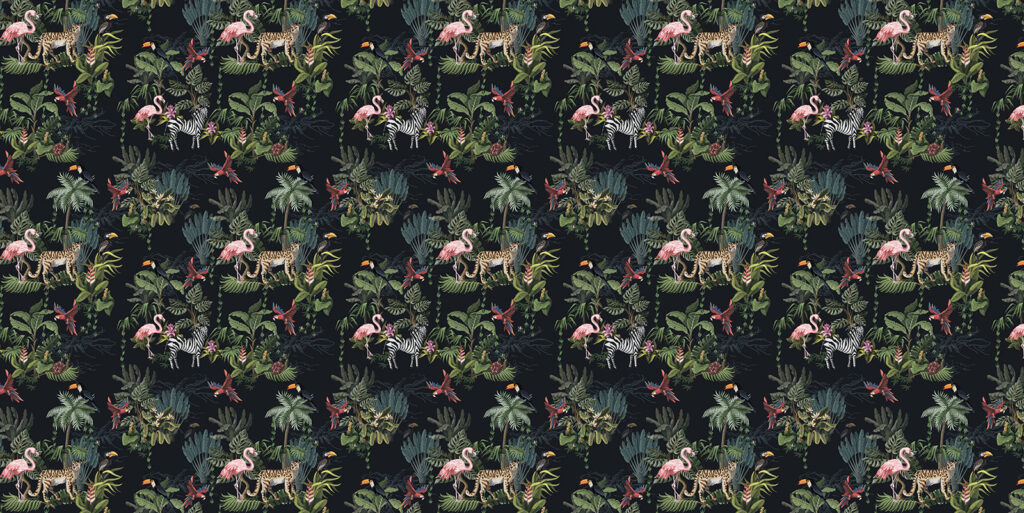 Flamingi în noapte — design complet