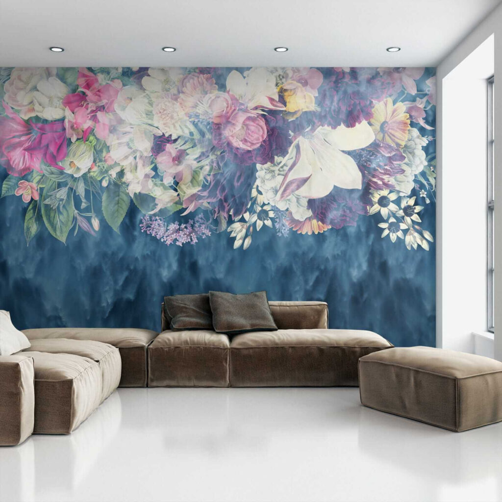 Flori peste albastru adânc — interior 6