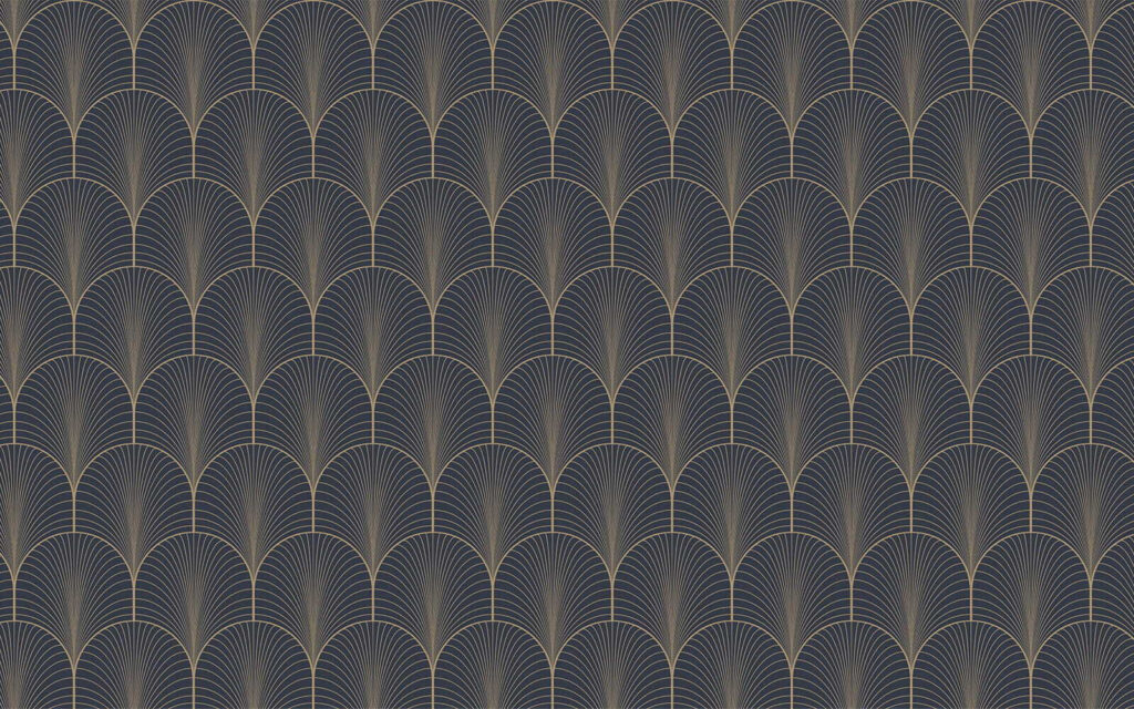 Evantaie aurii în rânduri — design complet