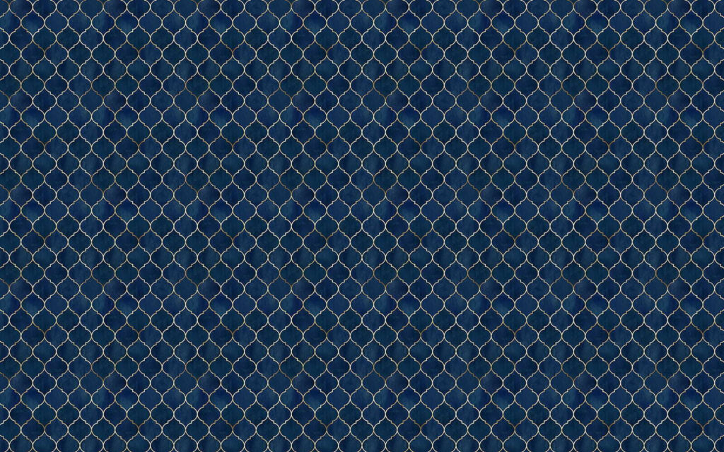 Romburi aurii pe albastru — design complet