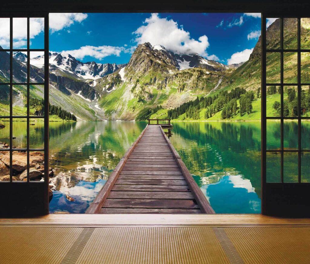 Debarcader pe lacul muntelui — design complet