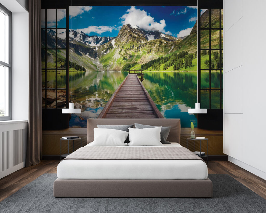 Debarcader pe lacul muntelui — interior 2