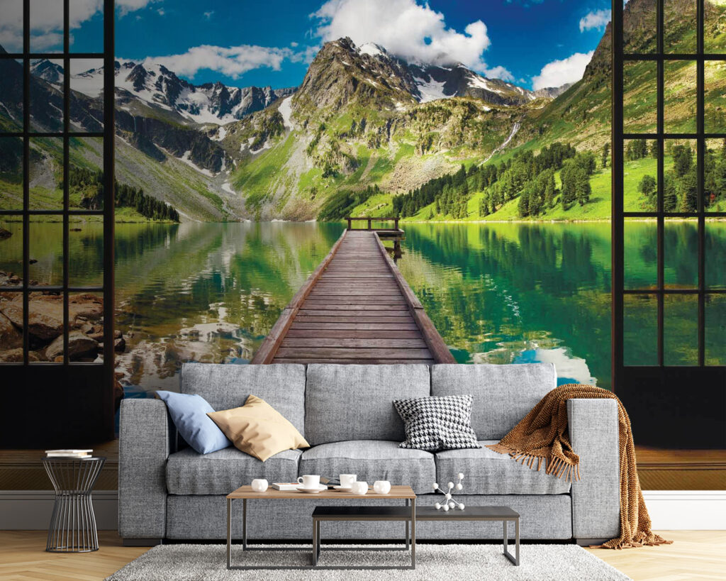Debarcader pe lacul muntelui — interior 1