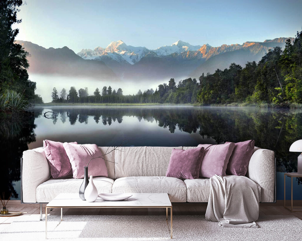 Munți în lacul pădurii — interior 3