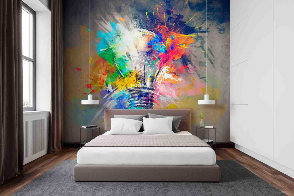 Bec printre stropi colorați — interior 1