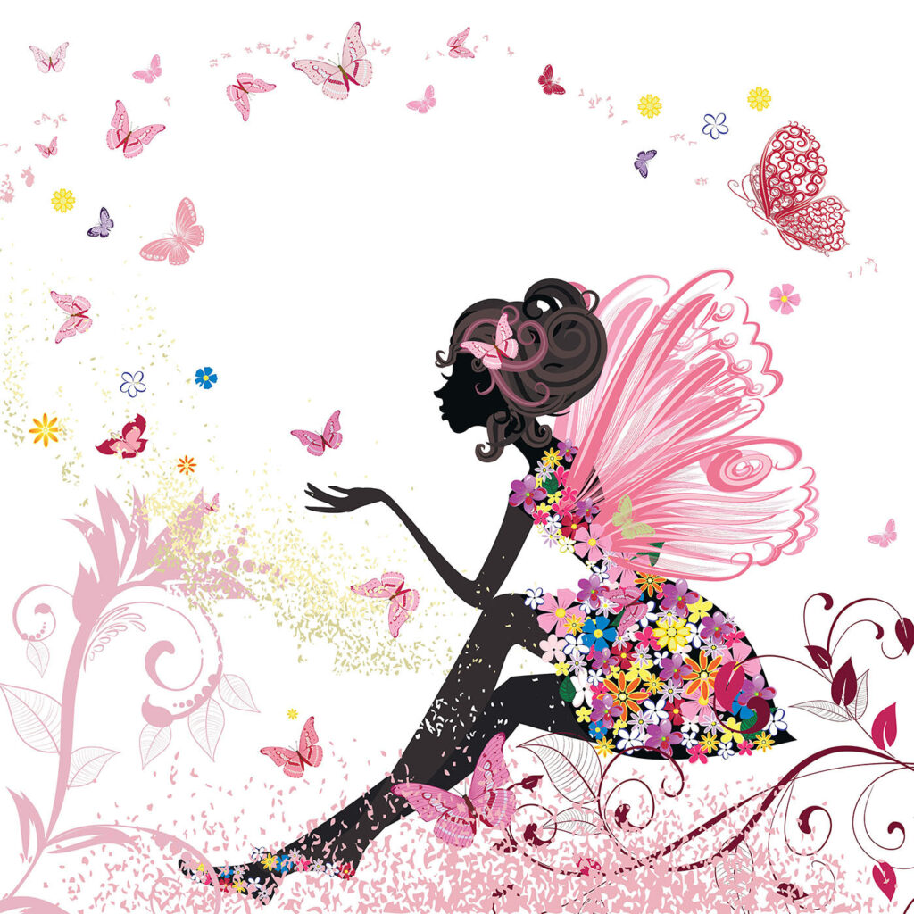 Zână printre flori — design complet