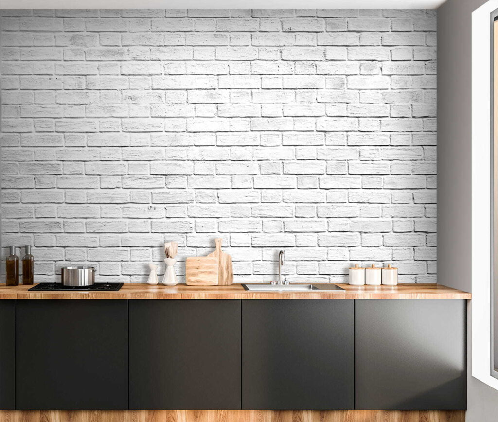 Cărămidă albă, rosturi fine — interior 4