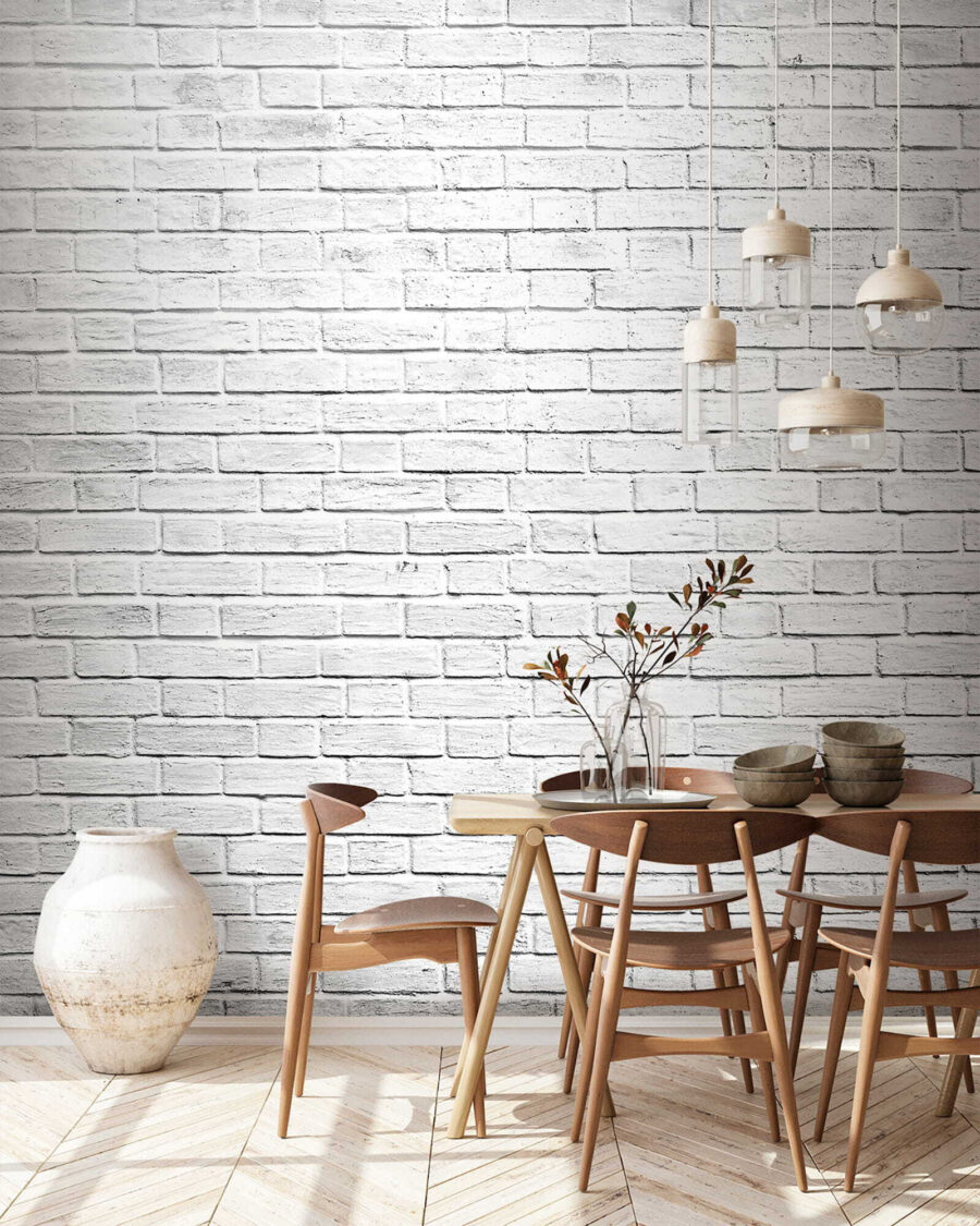 Cărămidă albă, rosturi fine — interior 6