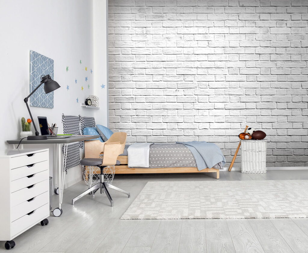 Cărămidă albă, rosturi fine — interior 10