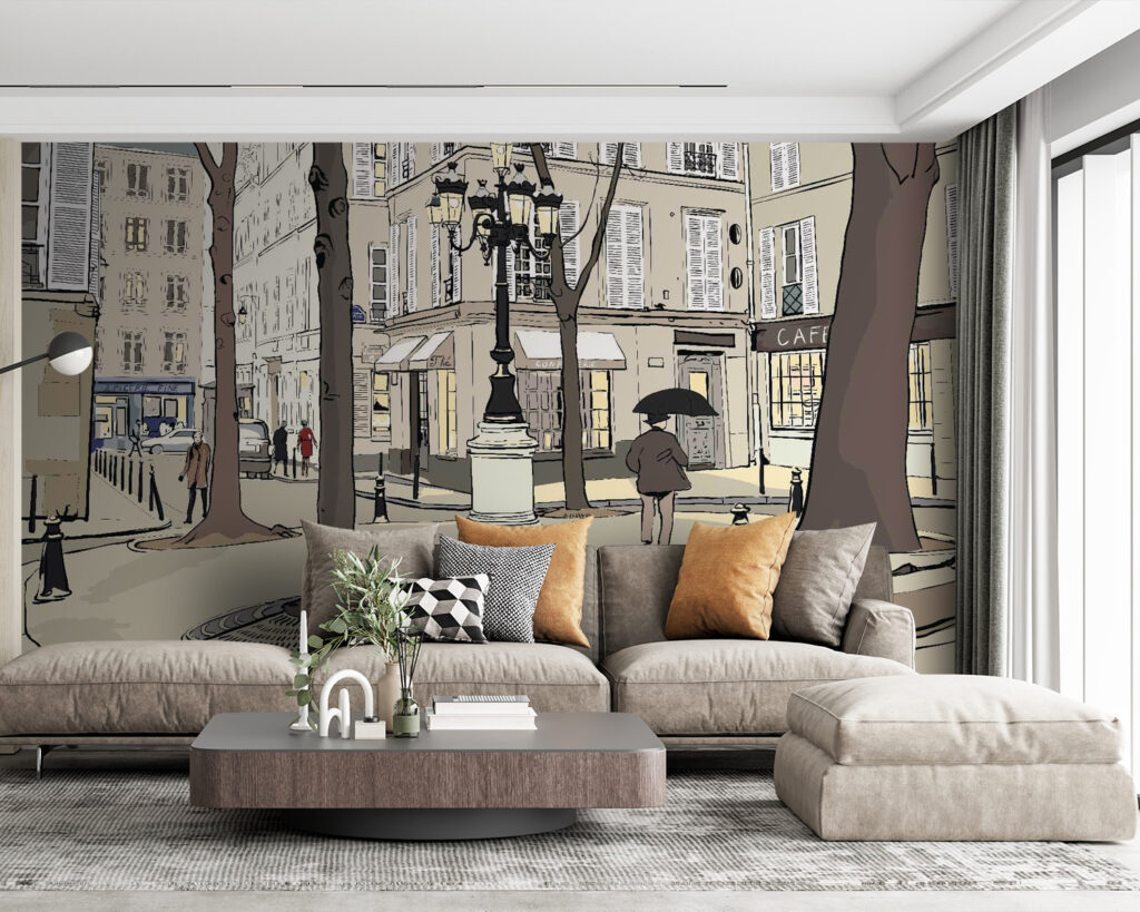 Piață liniștită într-un interior