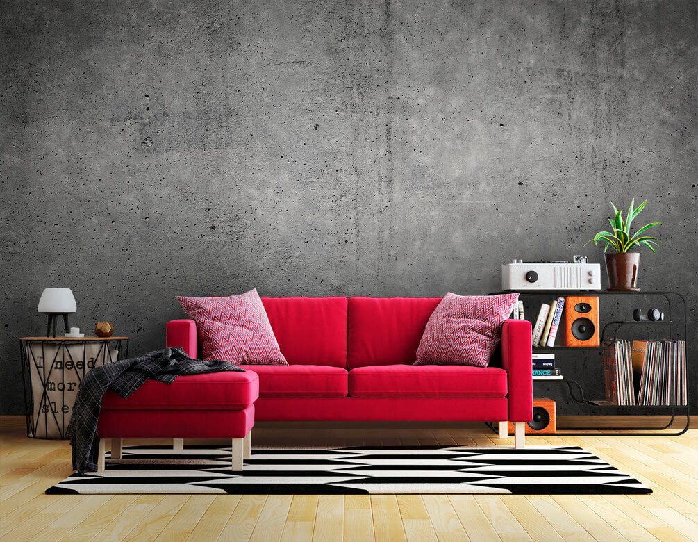 Efect de beton uzat — interior 1