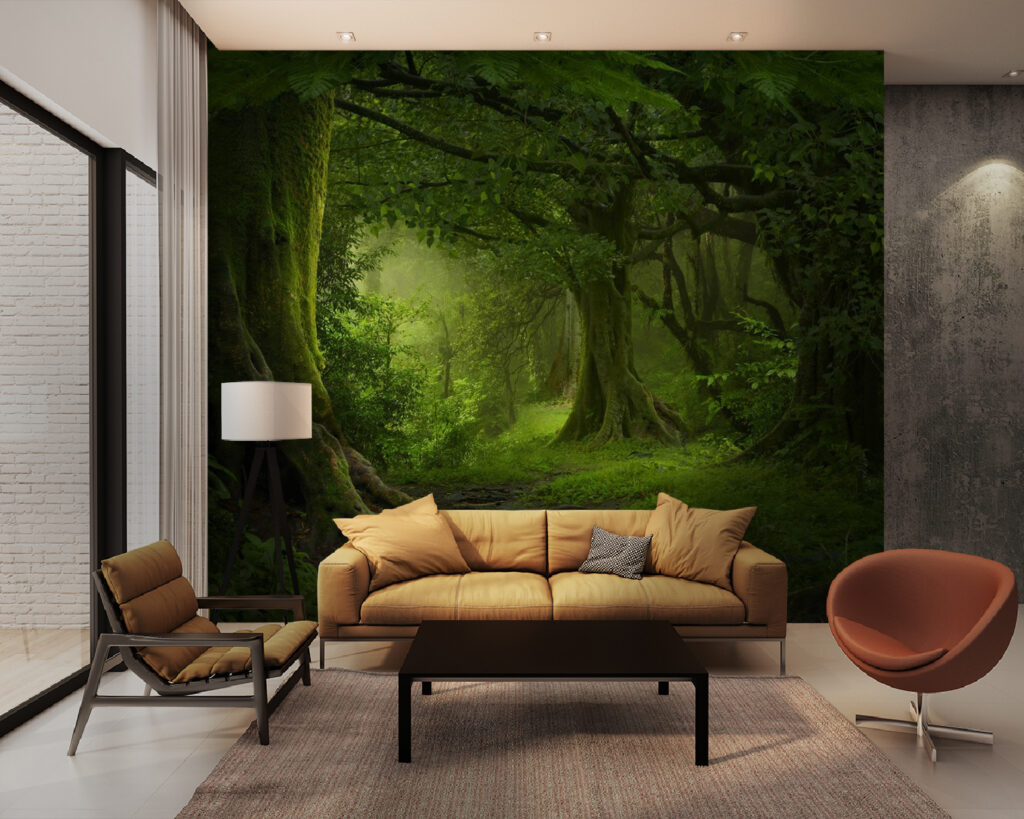 Pădure verde cu rădăcini — interior 1