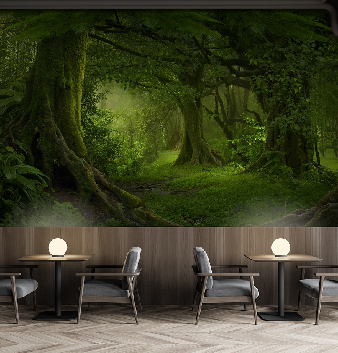 Pădure verde cu rădăcini — interior 4