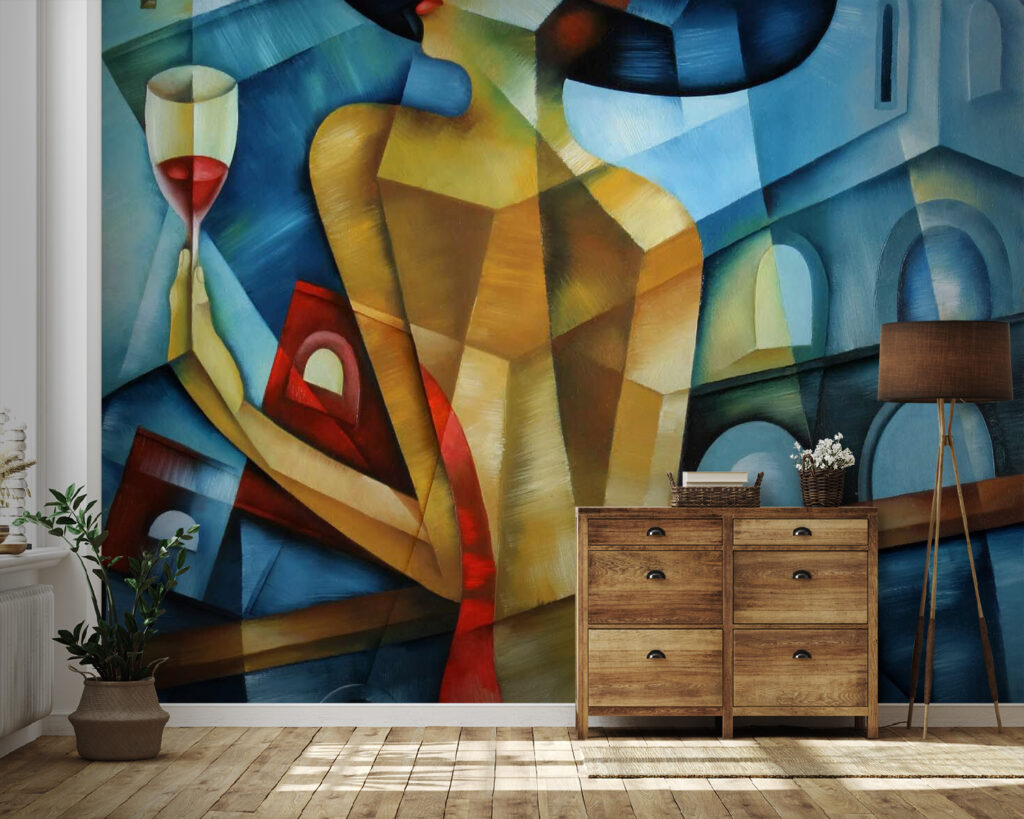 Portret cu pahar — interior 1