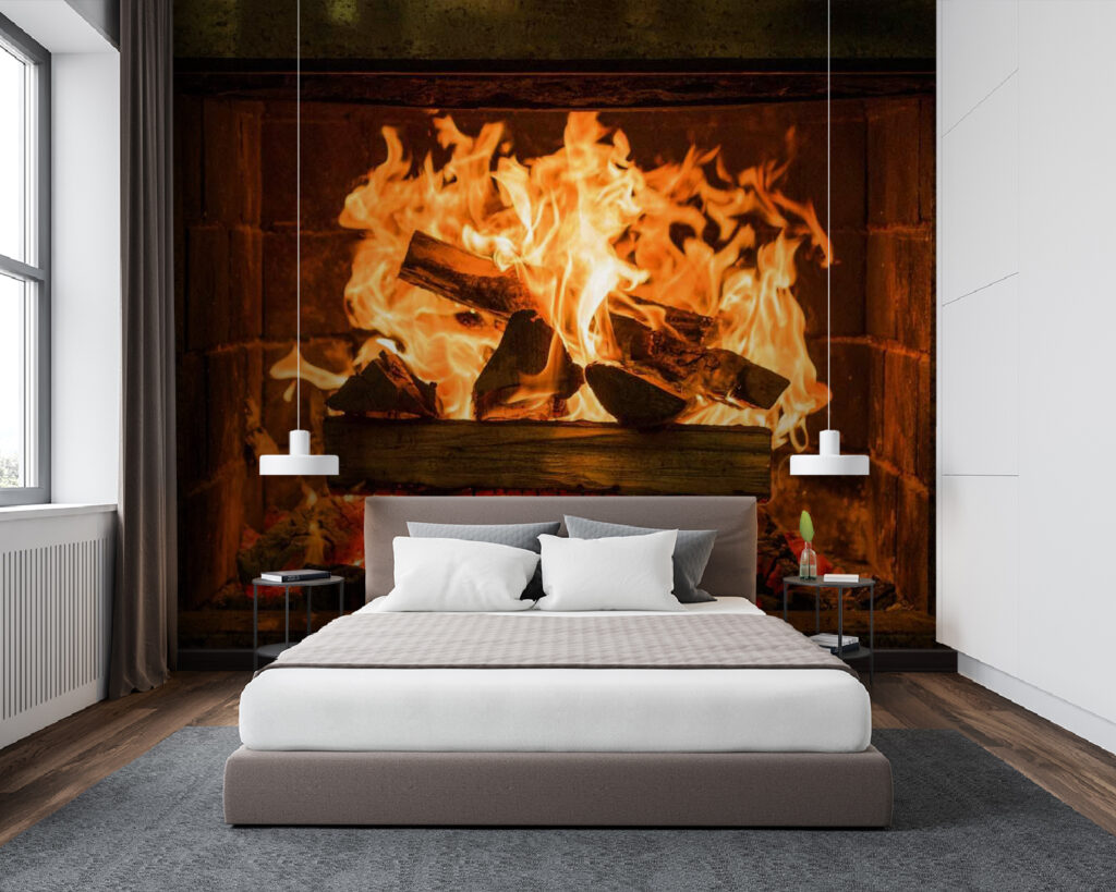 Foc în cămin întunecat — interior 3