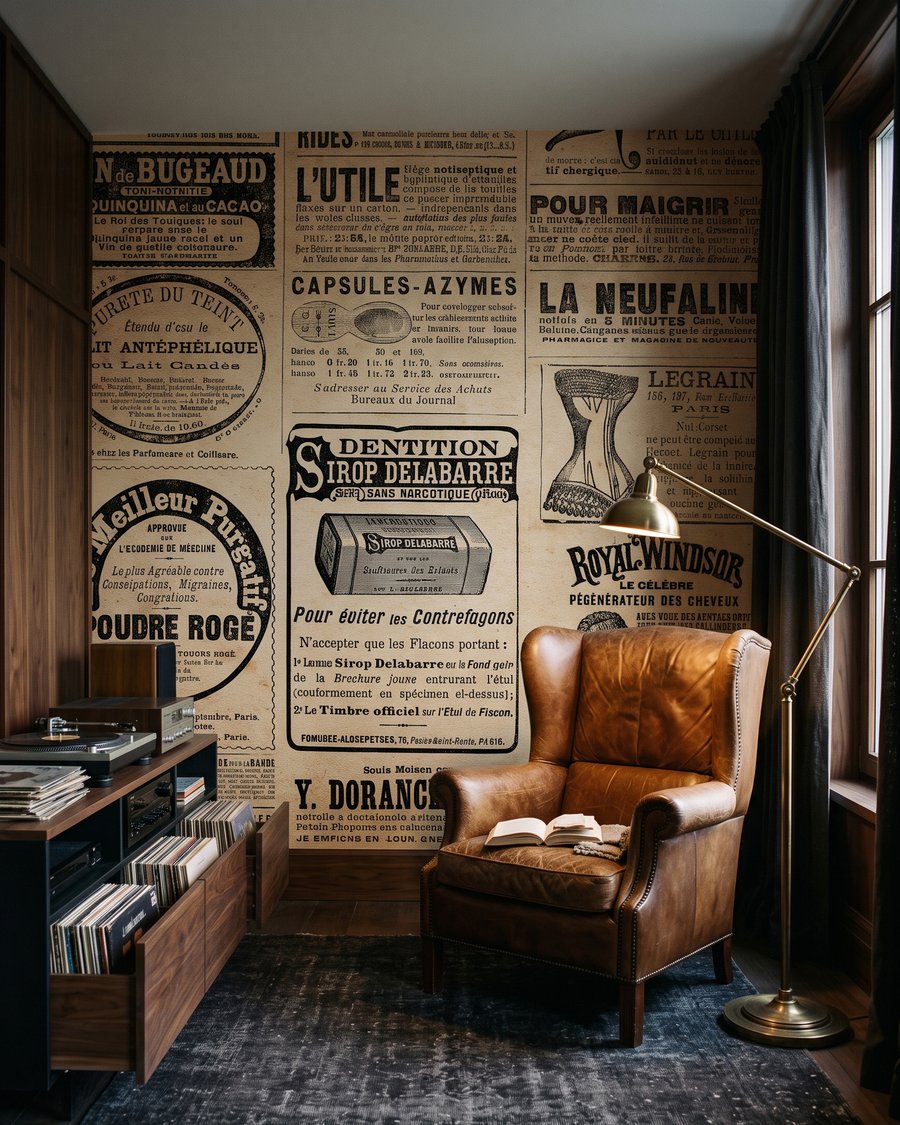 Pagină cu reclame vechi — interior 1