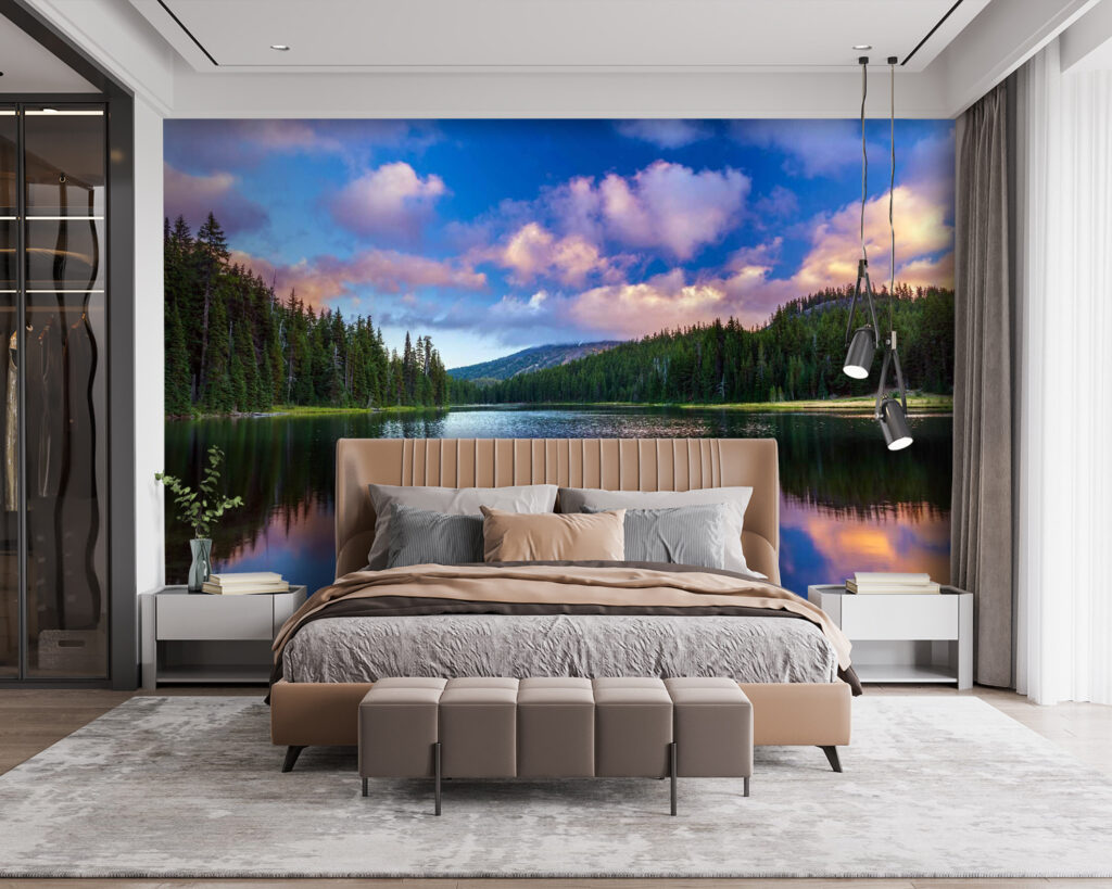 Pădure reflectată în lac — interior 1