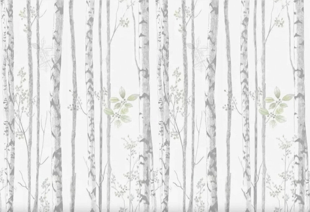 Mesteceni cu frunze verzi — design complet
