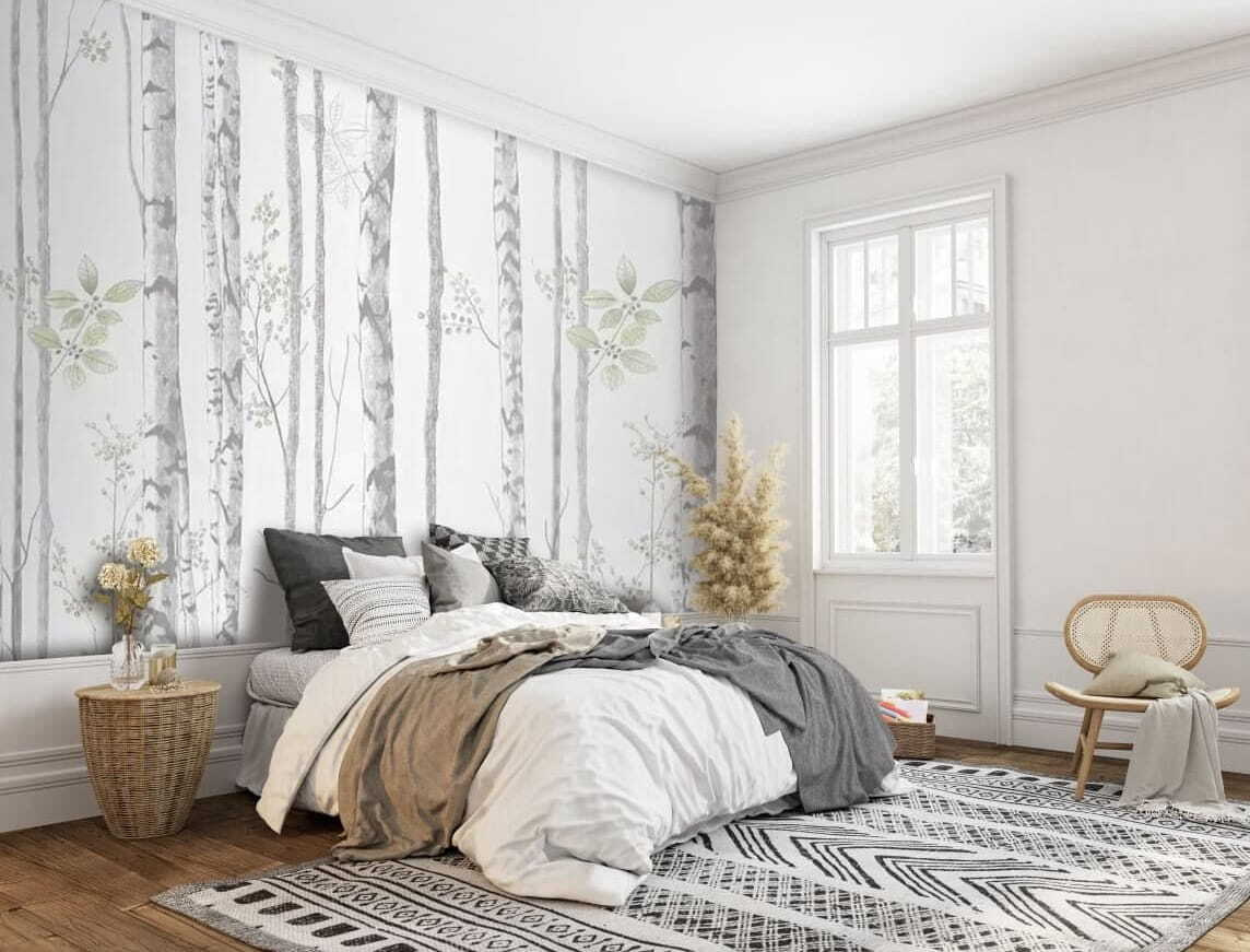 Mesteceni cu frunze verzi — interior 1