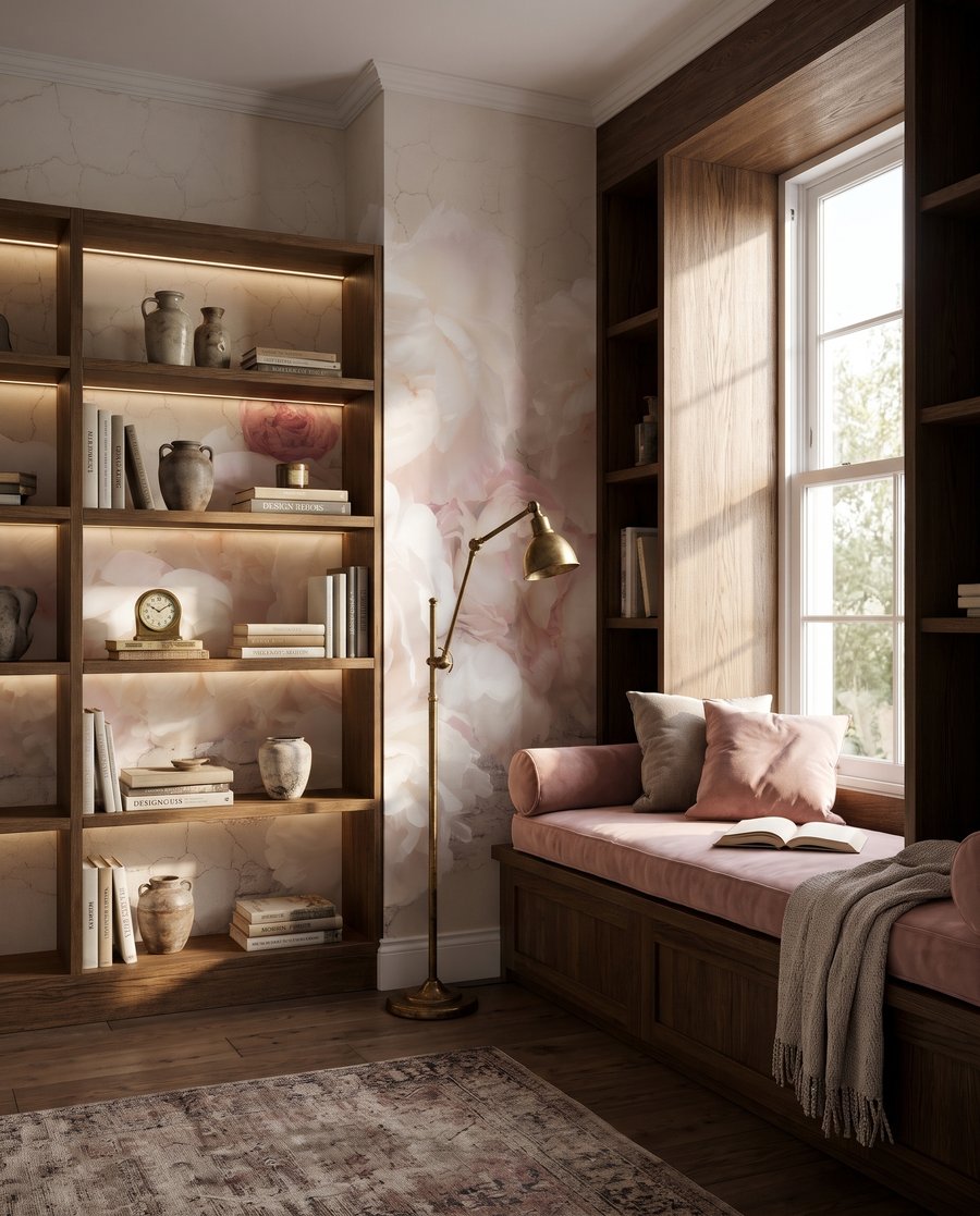 Trandafiri pe alb crăpat — interior 4