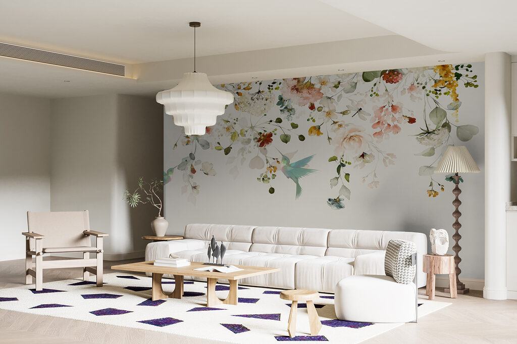 Bordură florală cu păsărele — interior 2