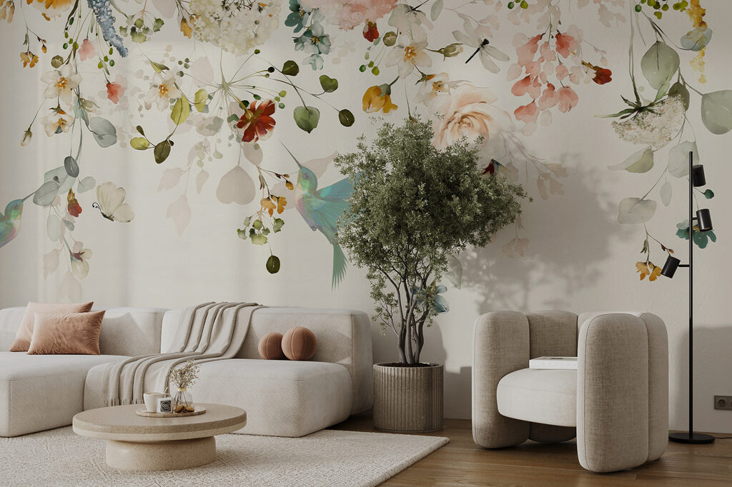 Bordură florală cu păsărele — interior 3