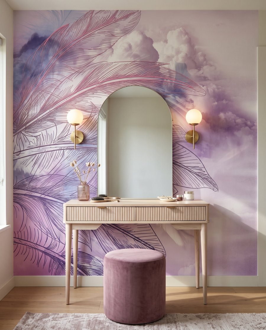 Pene violet pe nori — interior 2