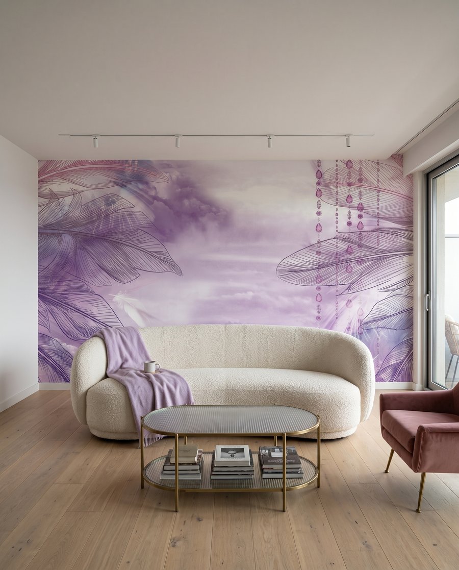 Pene violet pe nori — interior 3
