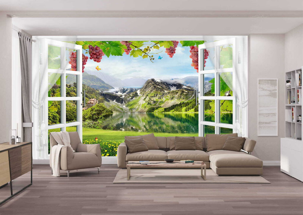 Fereastră spre munte — interior 2