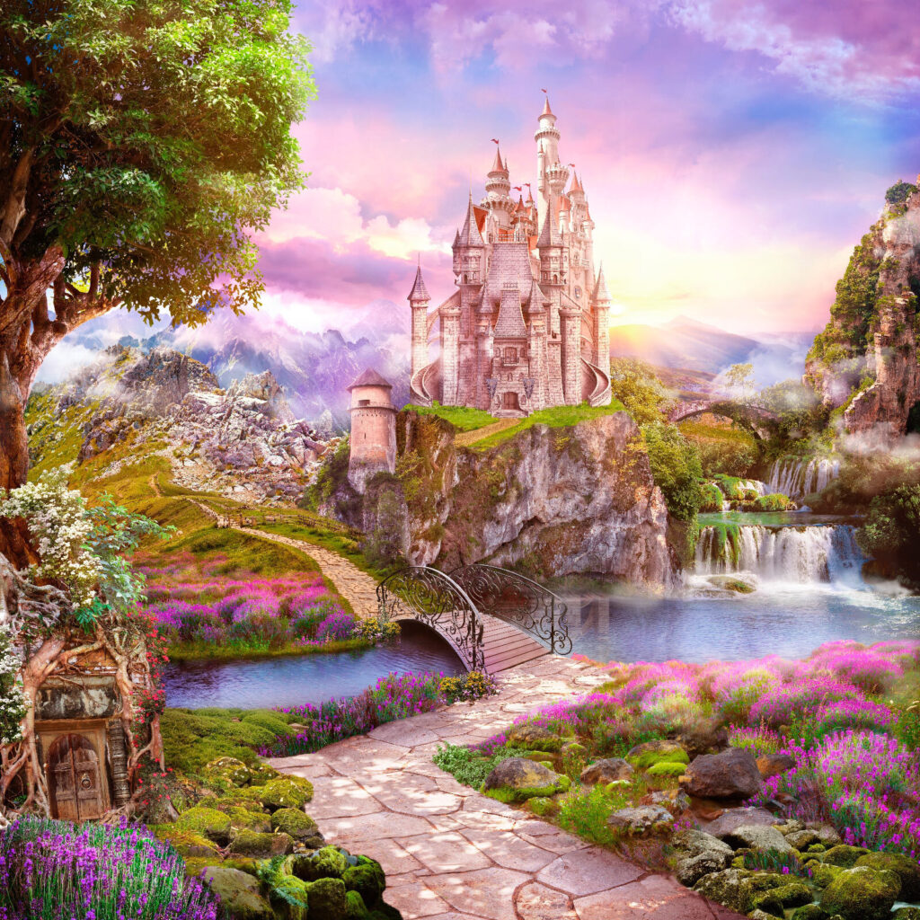 Castel deasupra cascadei — design complet