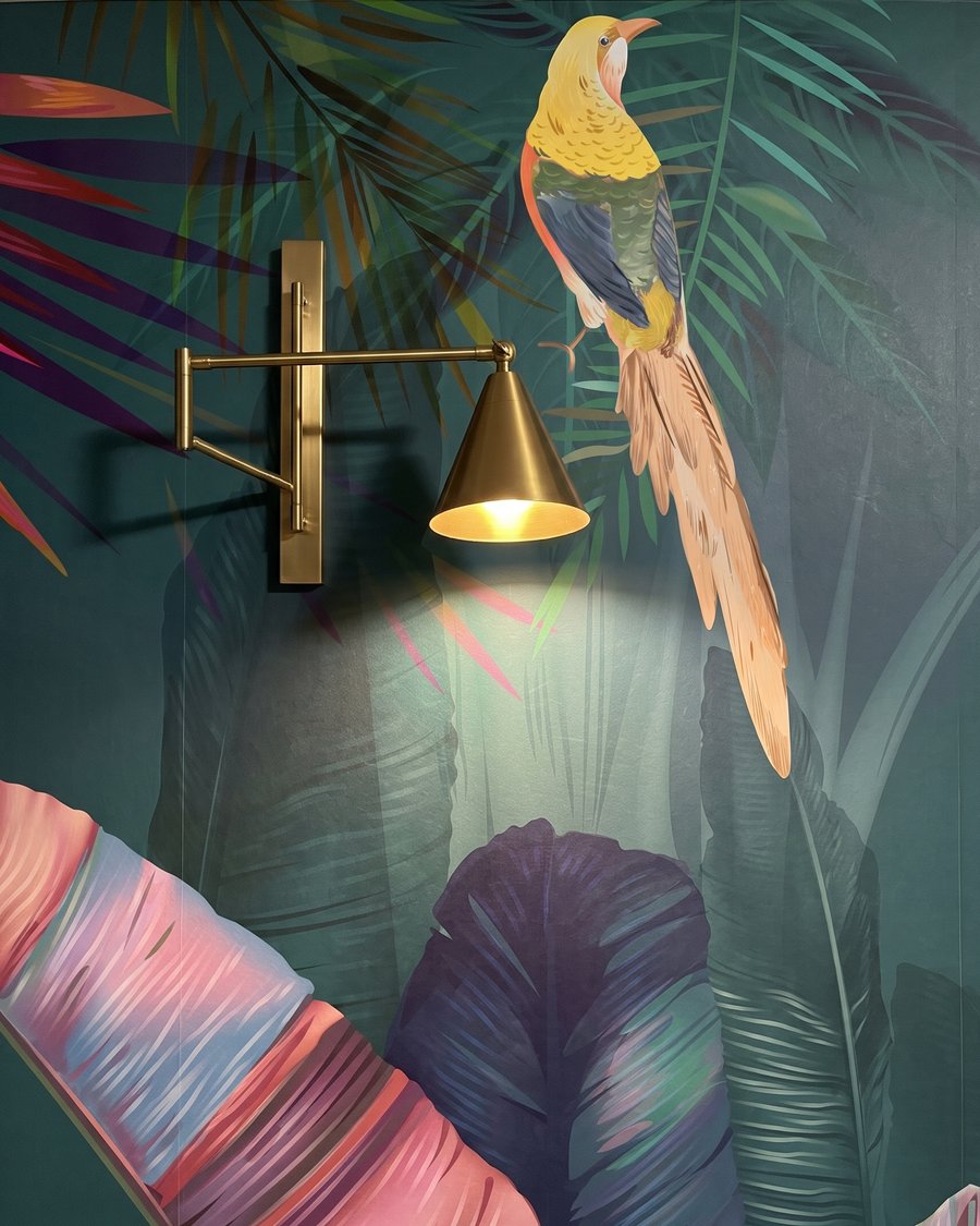 Frunze tropicale colorate — detaliu