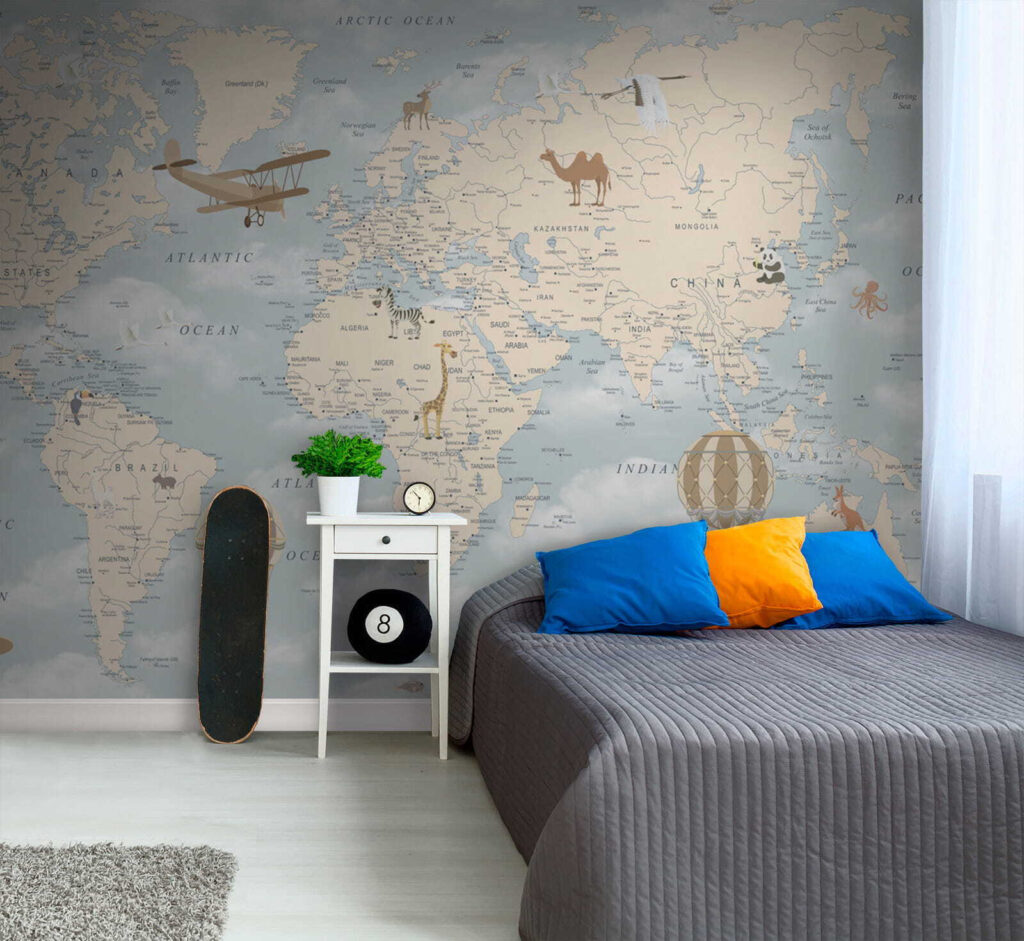 Harta lumii printre nori — interior 8