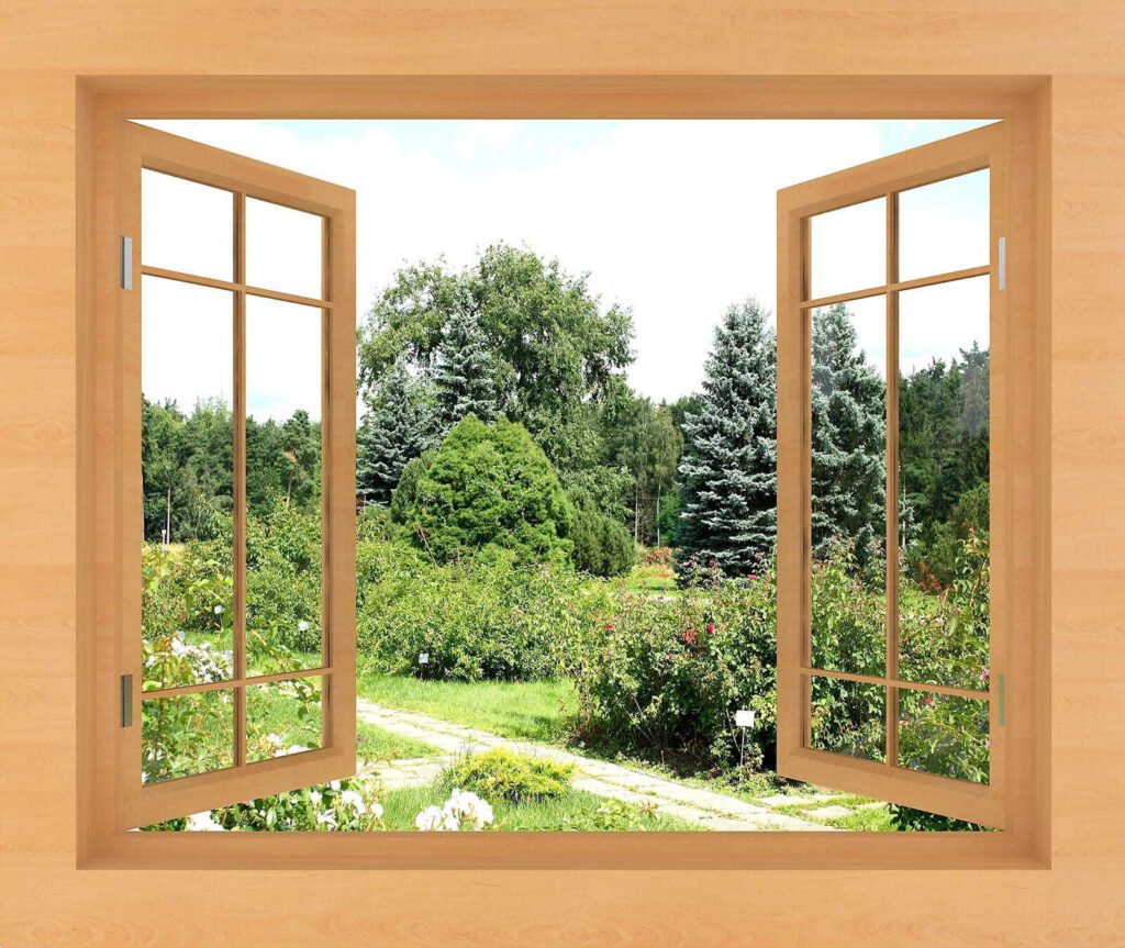 Fereastră spre grădină — design complet