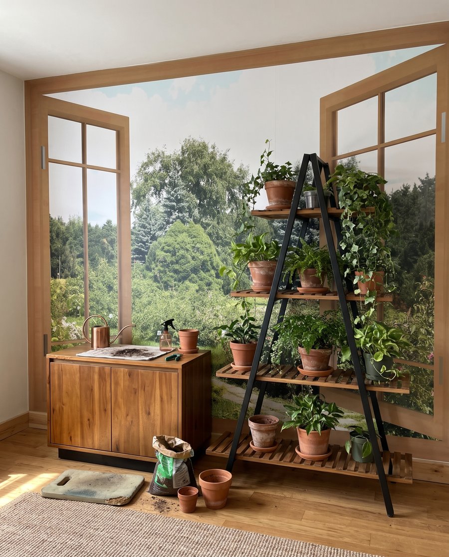 Fereastră spre grădină — interior 6