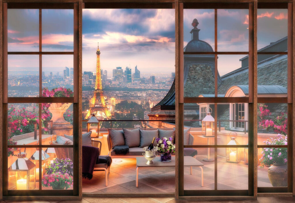 Paris printr-o fereastră — design complet